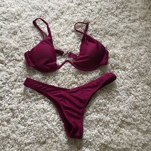 Maroon bikini